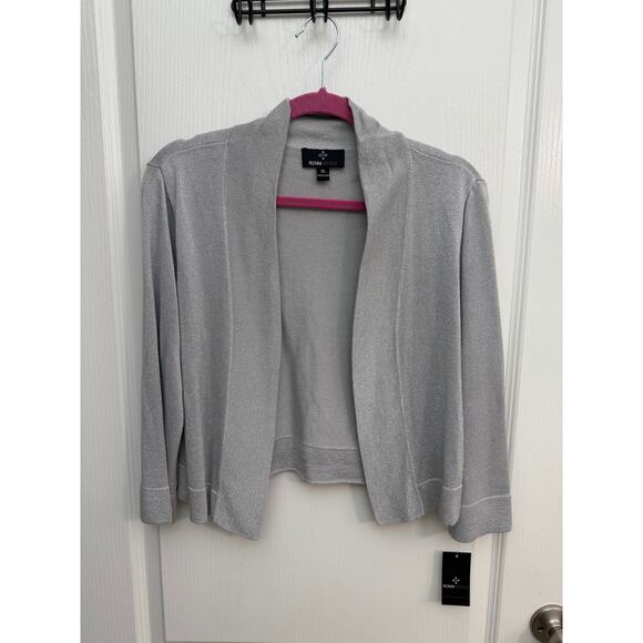 Ronni Nicole Sweaters - Ronni Nicole Shimmer Silver Gray Cardigan – XL (NWT)